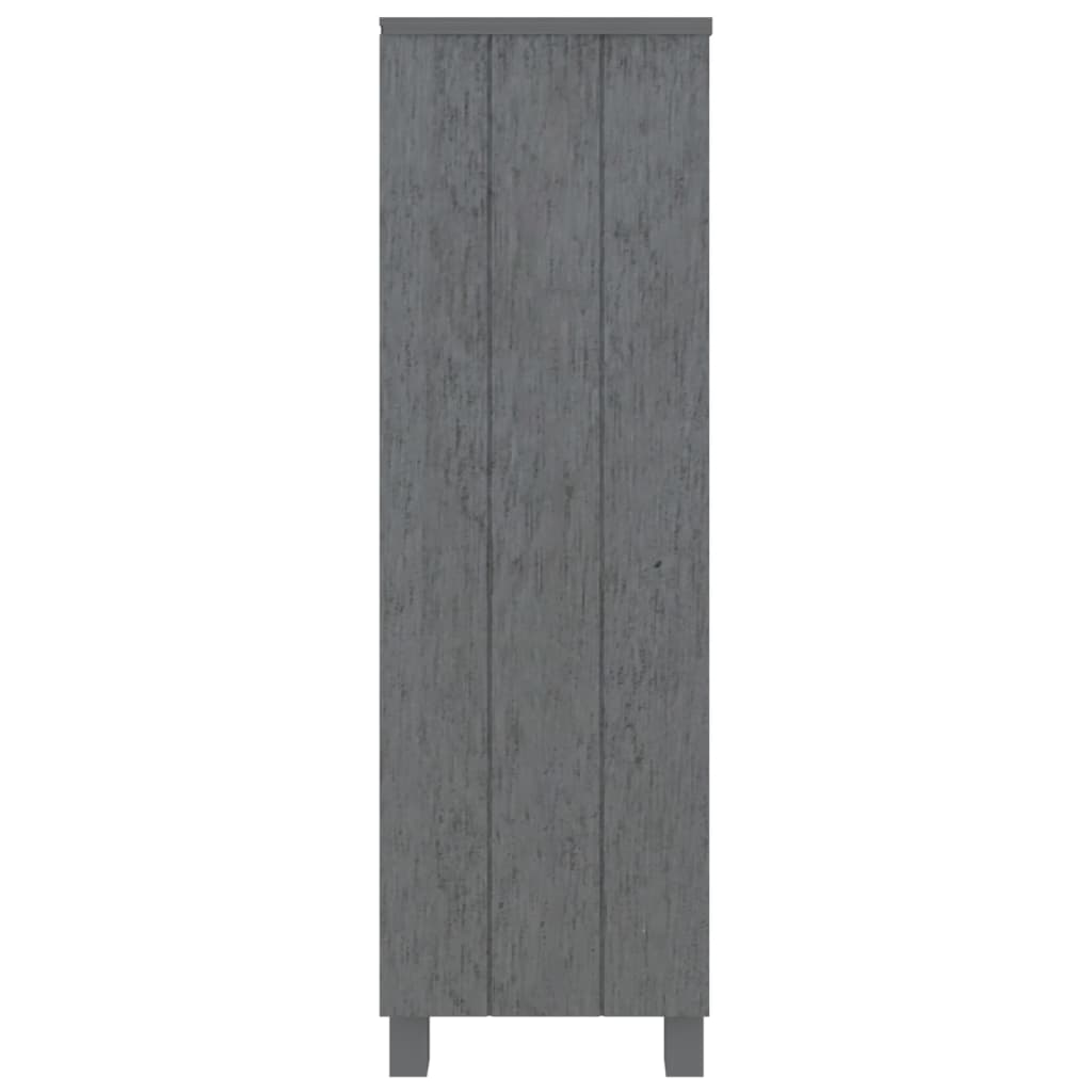 vidaXL Book Cabinet HAMAR Dark Gray 33.5"x13.8"x44.1" Solid Wood Pine