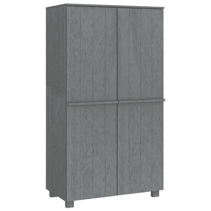 vidaXL Wardrobe HAMAR Dark Gray 35"x19.7"x70.9" Solid Wood Pine