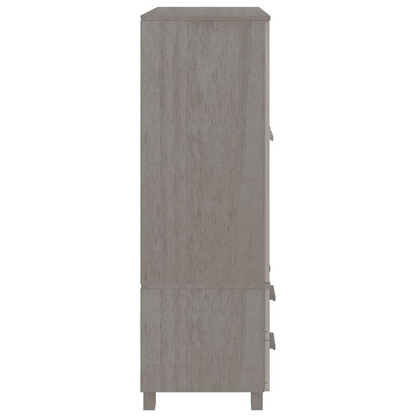 vidaXL Wardrobe HAMAR Light Gray 39"x17.7"x53.9" Solid Wood Pine