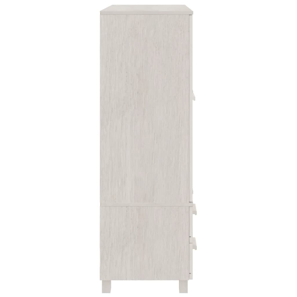 vidaXL Wardrobe HAMAR White 39"x17.7"x53.9" Solid Wood Pine