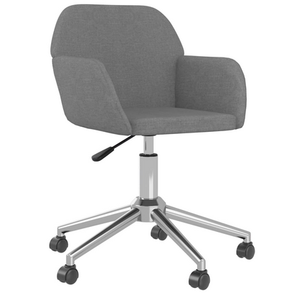 vidaXL Swivel Office Chair Light Gray Fabric