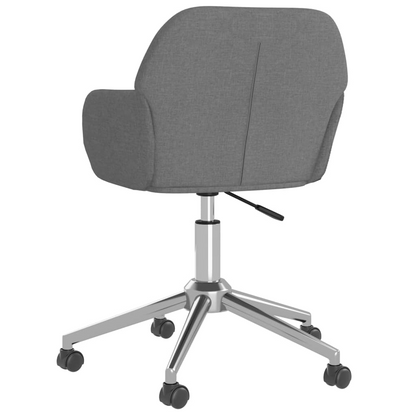 vidaXL Swivel Office Chair Light Gray Fabric