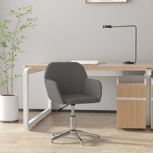 vidaXL Swivel Office Chair Light Gray Fabric