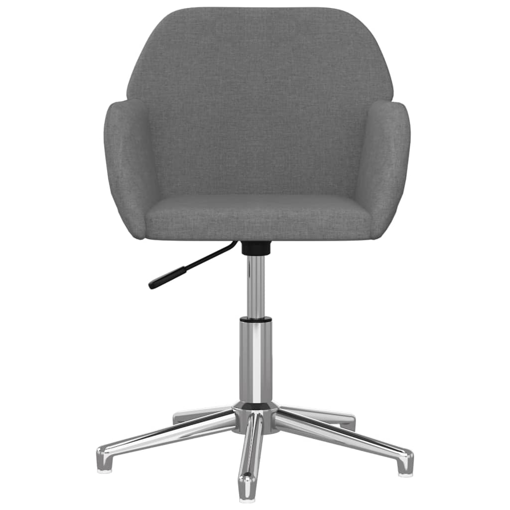 vidaXL Swivel Office Chair Light Gray Fabric