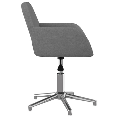 vidaXL Swivel Office Chair Light Gray Fabric