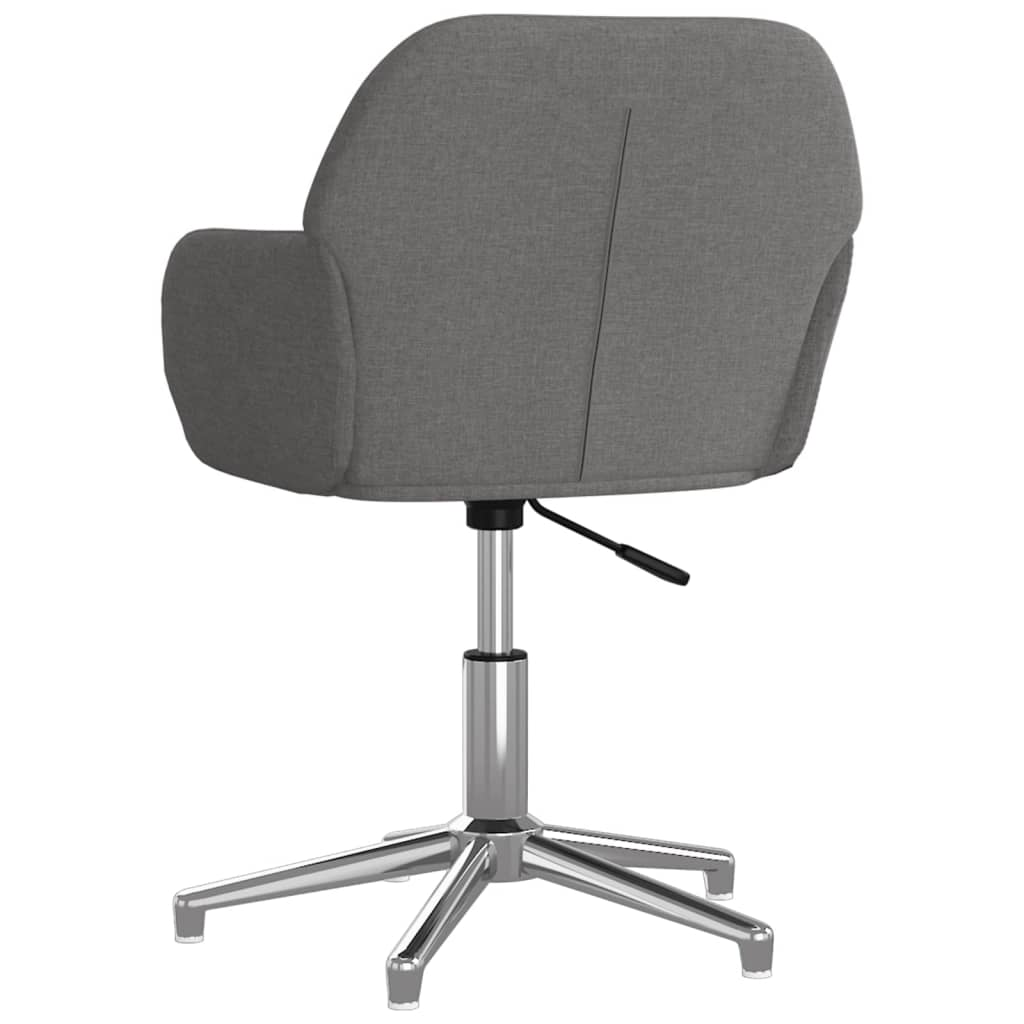 vidaXL Swivel Office Chair Light Gray Fabric