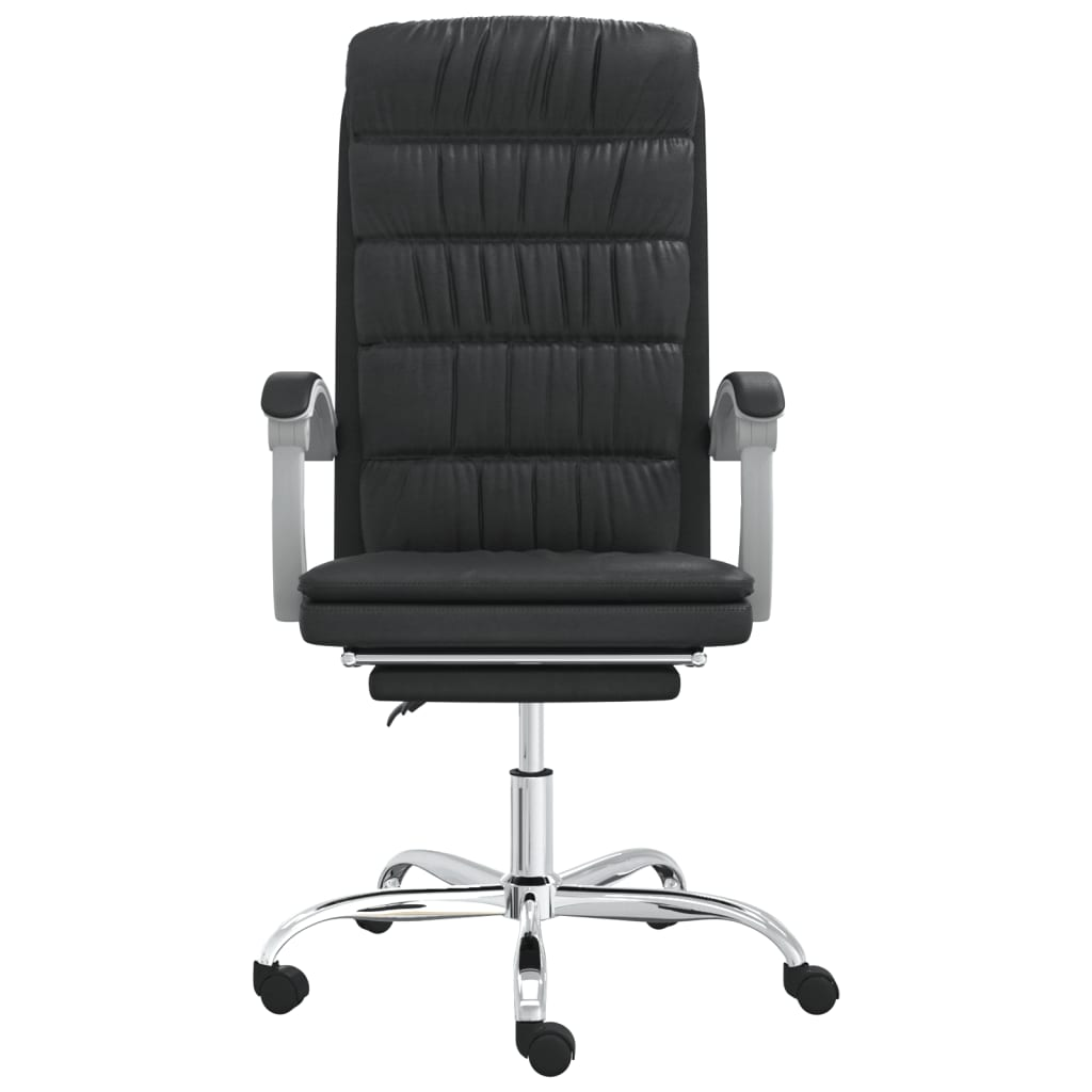 vidaXL Reclining Office Chair Black Faux Leather