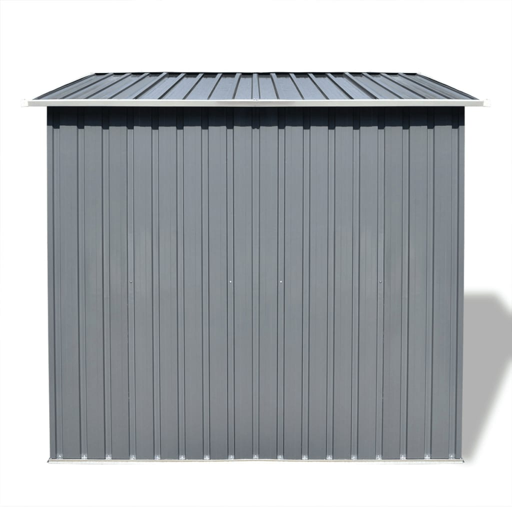 vidaXL Garden Shed Gray Metal 74.8"x48.8"x71.3"