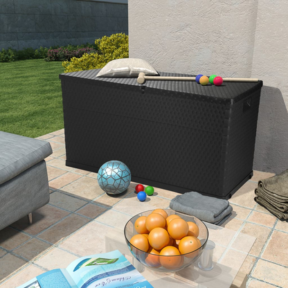 vidaXL Patio Storage Box Anthracite 47.2"x22"x24.8" PP Rattan