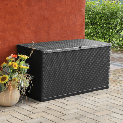 vidaXL Patio Storage Box Anthracite 47.2"x22"x24.8" PP Rattan