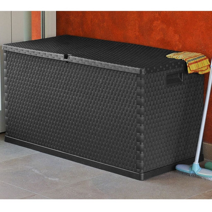 vidaXL Patio Storage Box Anthracite 47.2"x22"x24.8" PP Rattan