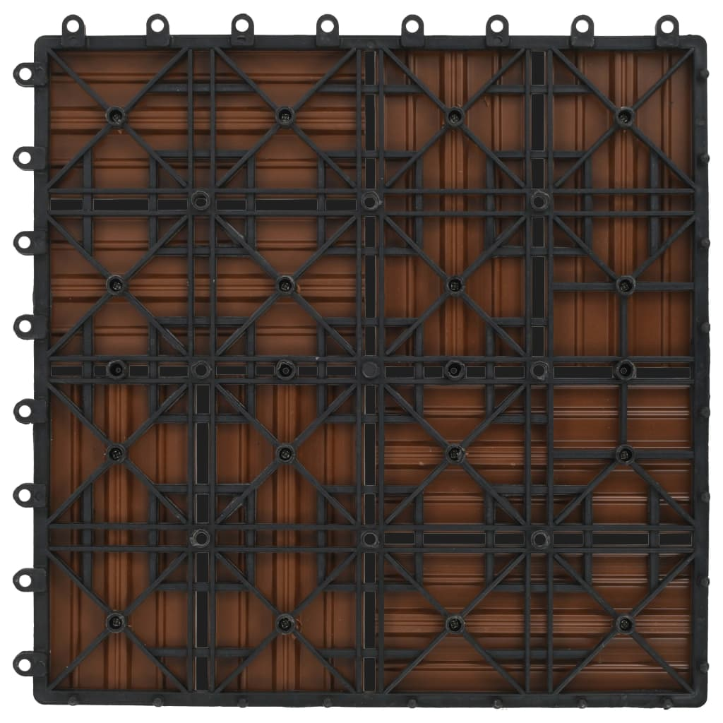 vidaXL 11 pcs Decking Tiles WPC 11.8"x11.8" 1 sqm Brown