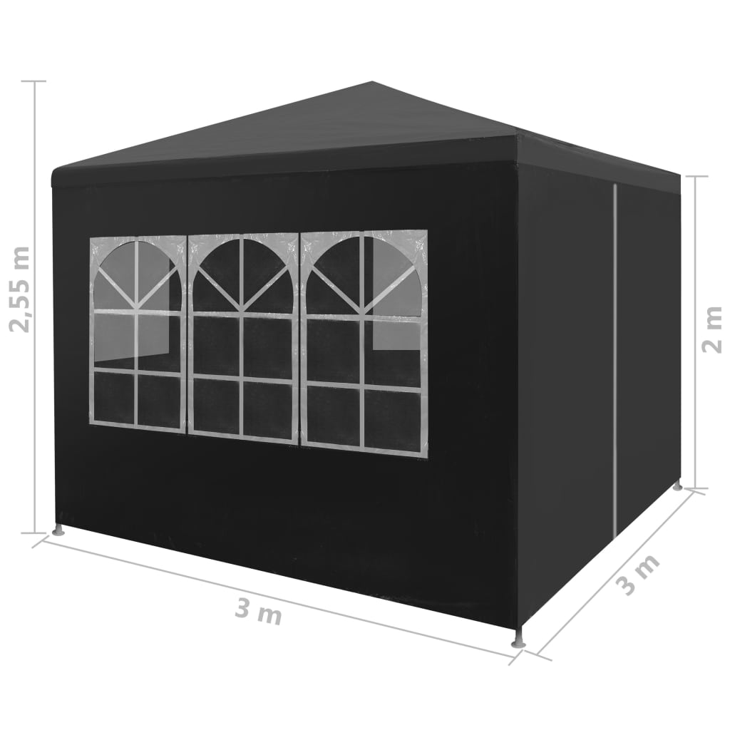 vidaXL Party Tent 9.8'x9.8' Anthracite