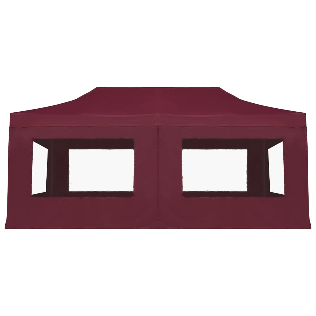 vidaXL Professional Folding Party Tent with Walls Aluminum 19.7'x9.8' Wine Red