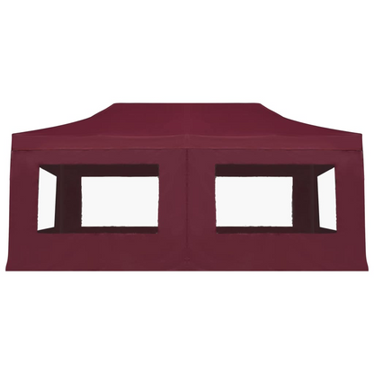 vidaXL Professional Folding Party Tent with Walls Aluminum 19.7'x9.8' Wine Red