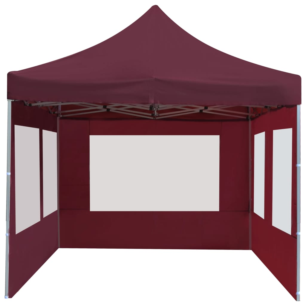 vidaXL Professional Folding Party Tent with Walls Aluminum 19.7'x9.8' Wine Red