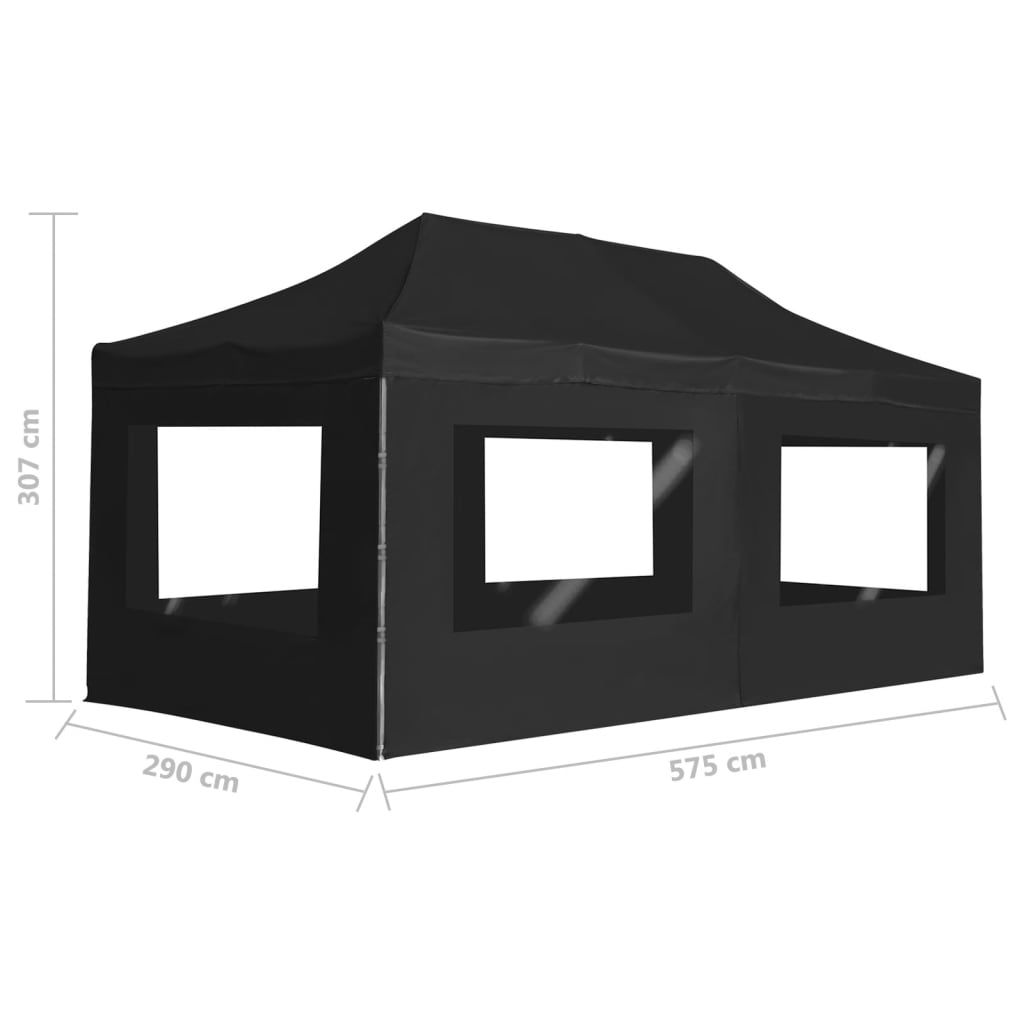 vidaXL Professional Folding Party Tent with Walls Aluminum 19.7'x9.8' Anthracite