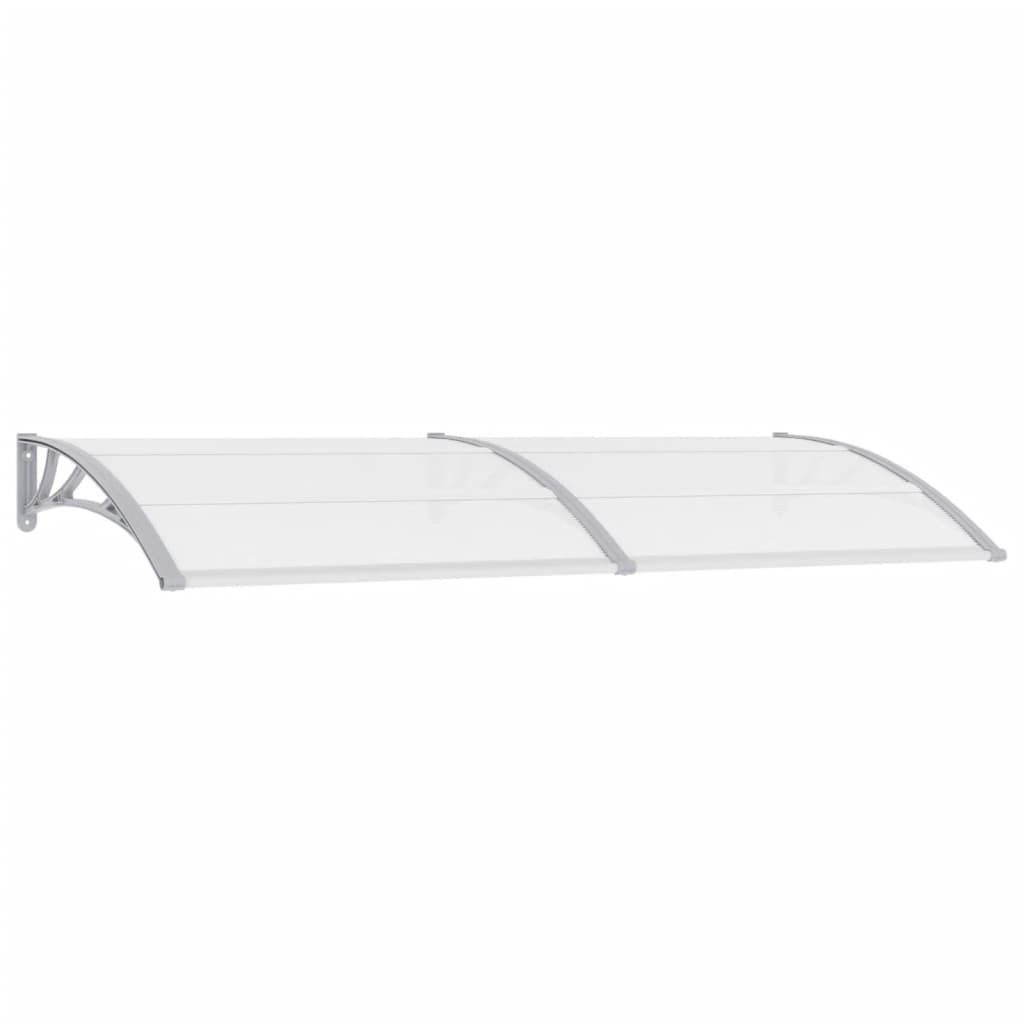 vidaXL Door Canopy Gray 94.5"x39.4" PC