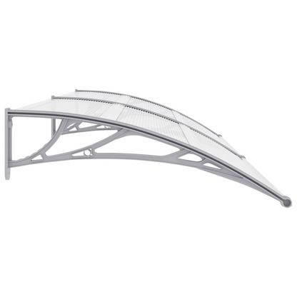 vidaXL Door Canopy Gray 94.5"x39.4" PC