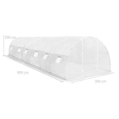 vidaXL Greenhouse 290.6 ft² 354.3"x118.1"x78.7"