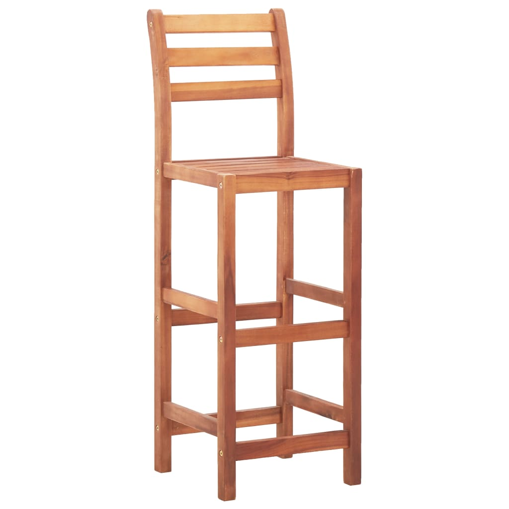 vidaXL Bar Stools 2 pcs Solid Acacia Wood