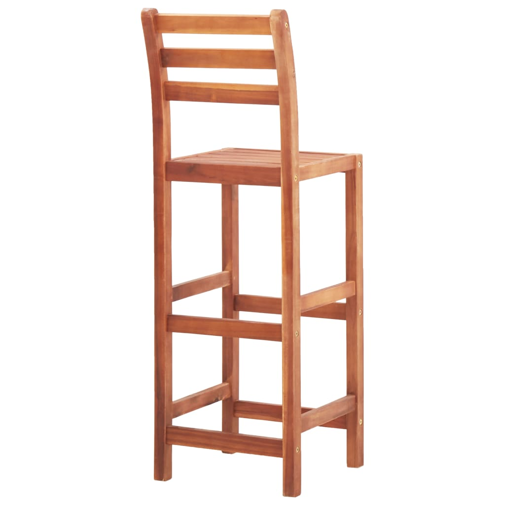 vidaXL Bar Stools 2 pcs Solid Acacia Wood