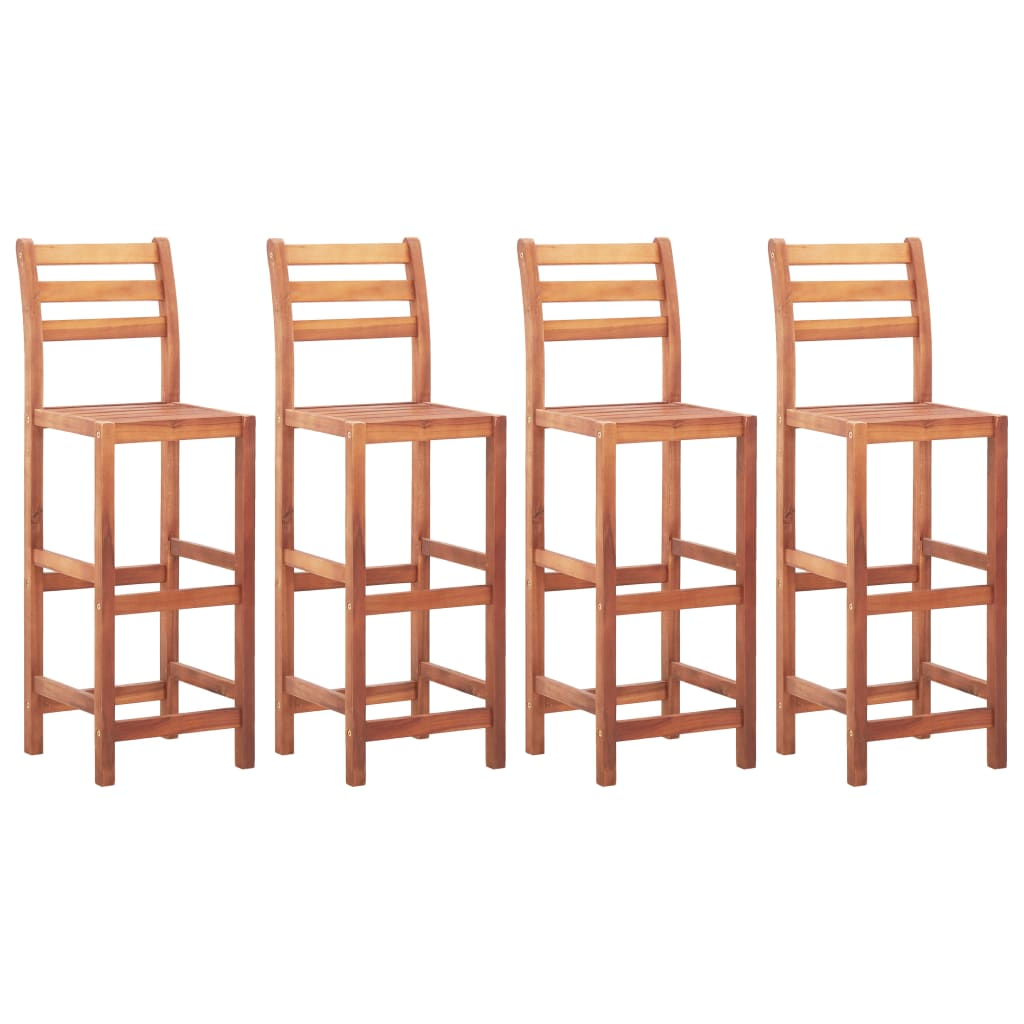 vidaXL Bar Stools 4 pcs Solid Acacia Wood