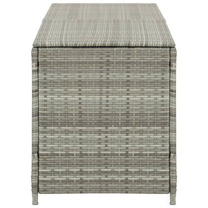 vidaXL Patio Storage Box Poly Rattan 78.7"x19.6"x23.6" Gray