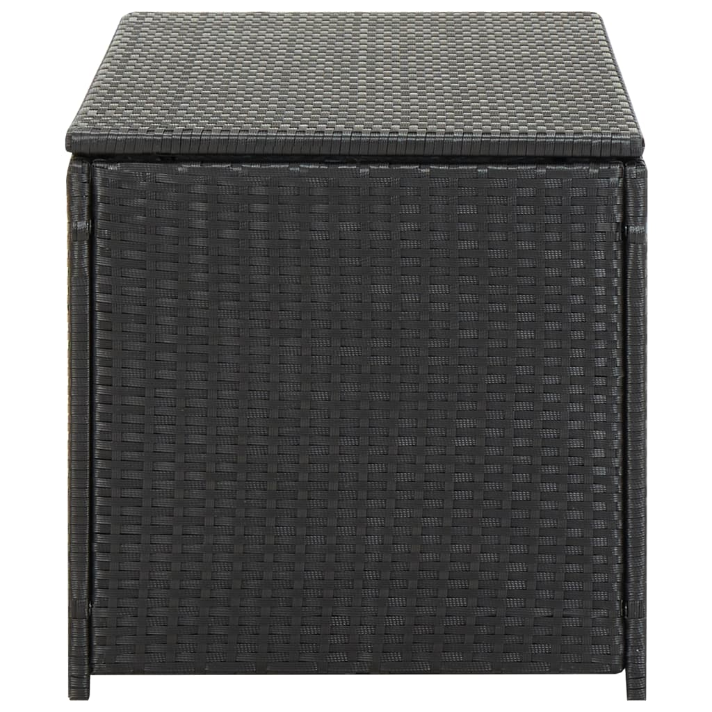 vidaXL Patio Storage Box Poly Rattan 39.3"x19.6"x19.6" Black