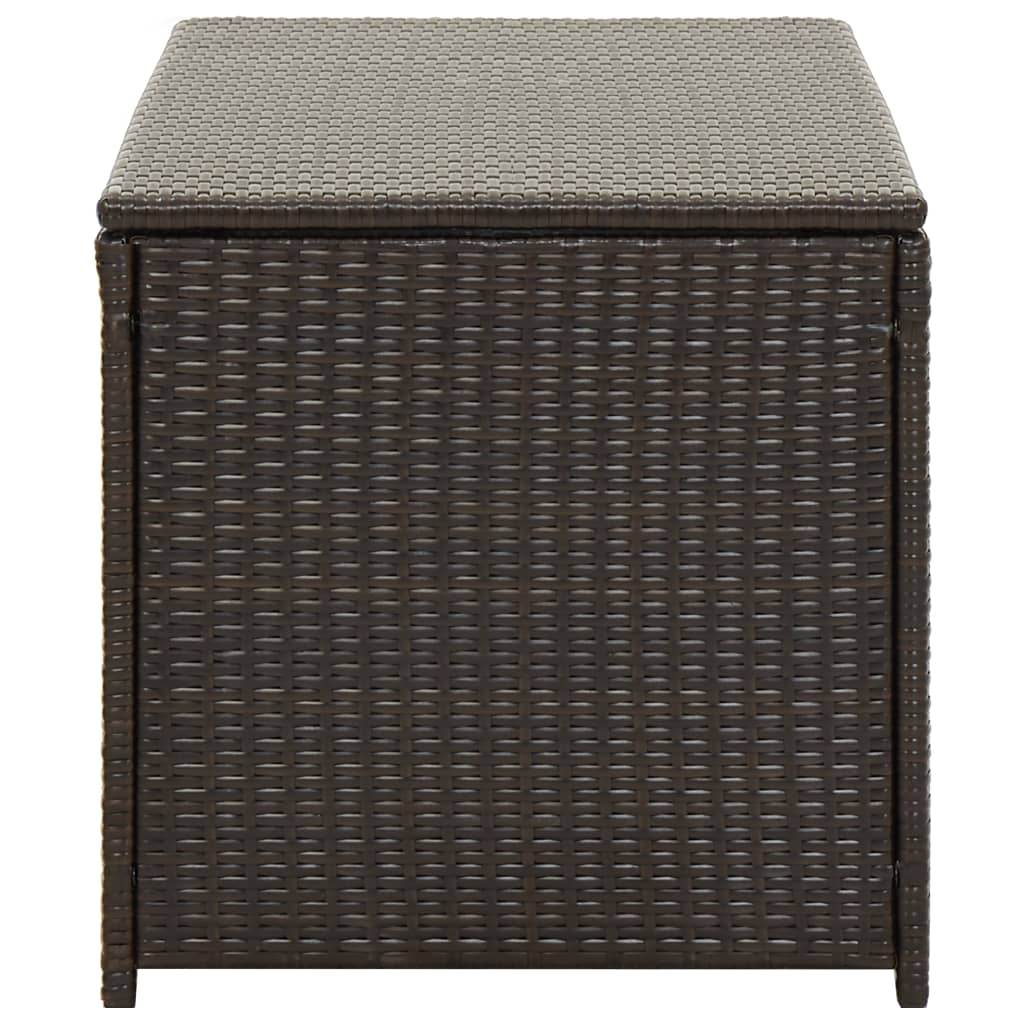 vidaXL Patio Storage Box Poly Rattan 39.3"x19.6"x19.6" Brown