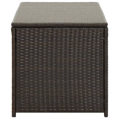 vidaXL Patio Storage Box Poly Rattan 39.3"x19.6"x19.6" Brown