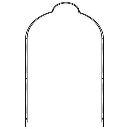 vidaXL Garden Arch Black 59.1"x13.4"x94.5" Iron