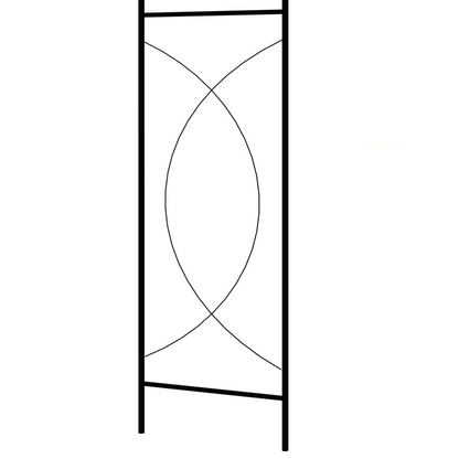 vidaXL Garden Arch Black 59.1"x13.4"x94.5" Iron