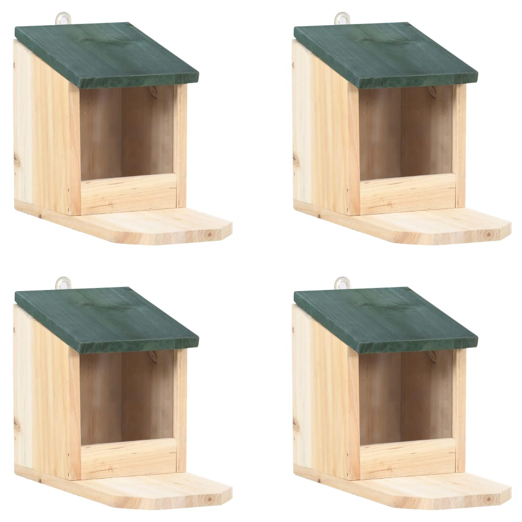 vidaXL Squirrel Houses 4 pcs Firwood