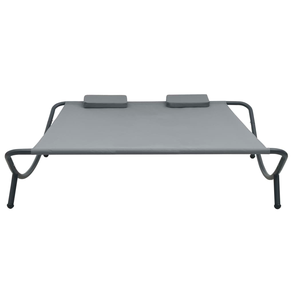 vidaXL Patio Lounge Bed Fabric Anthracite