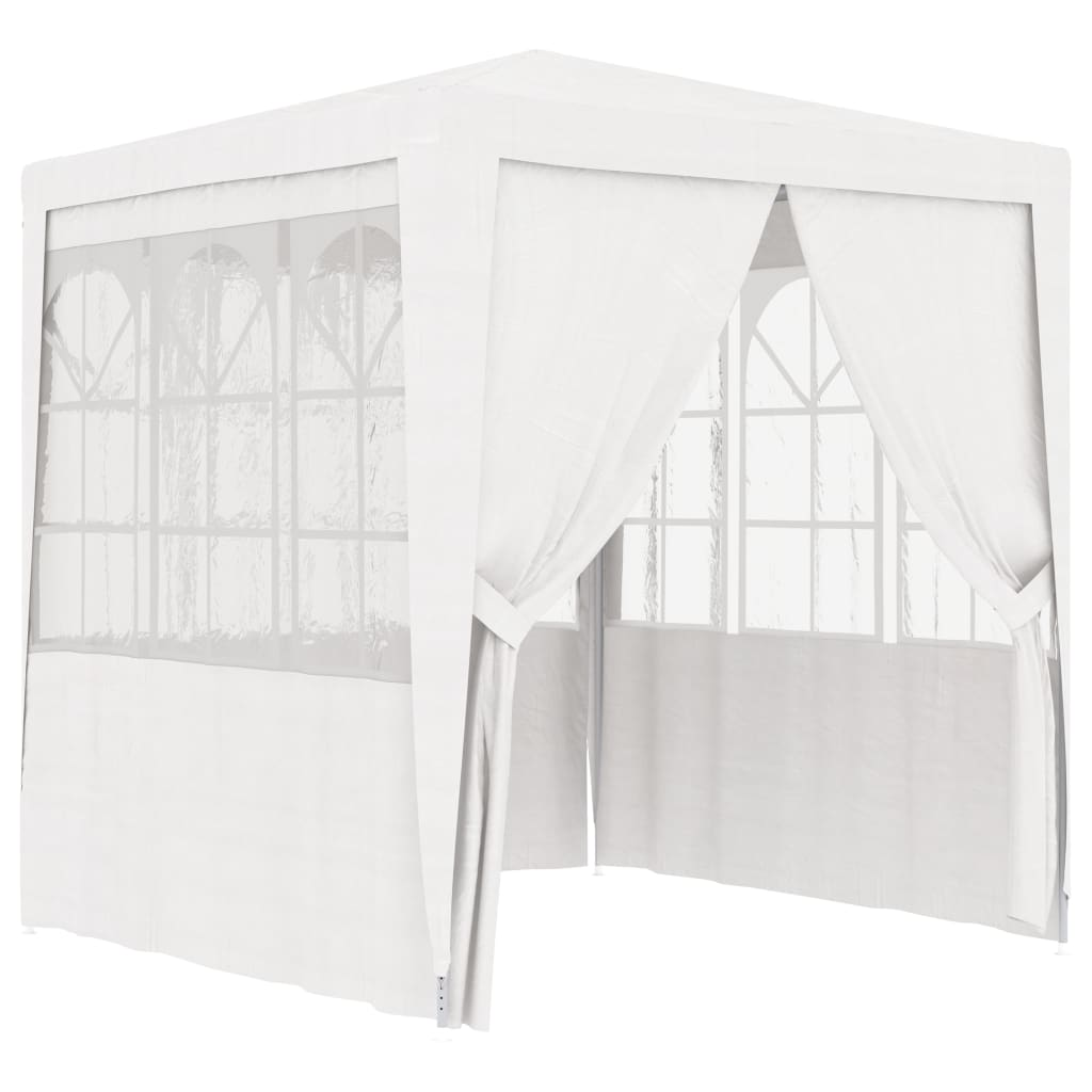 vidaXL Professional Party Tent with Side Walls 8.2'x8.2' White 0.3 oz/ft²