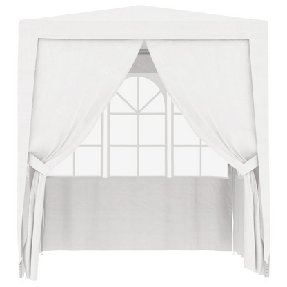 vidaXL Professional Party Tent with Side Walls 8.2'x8.2' White 0.3 oz/ft²