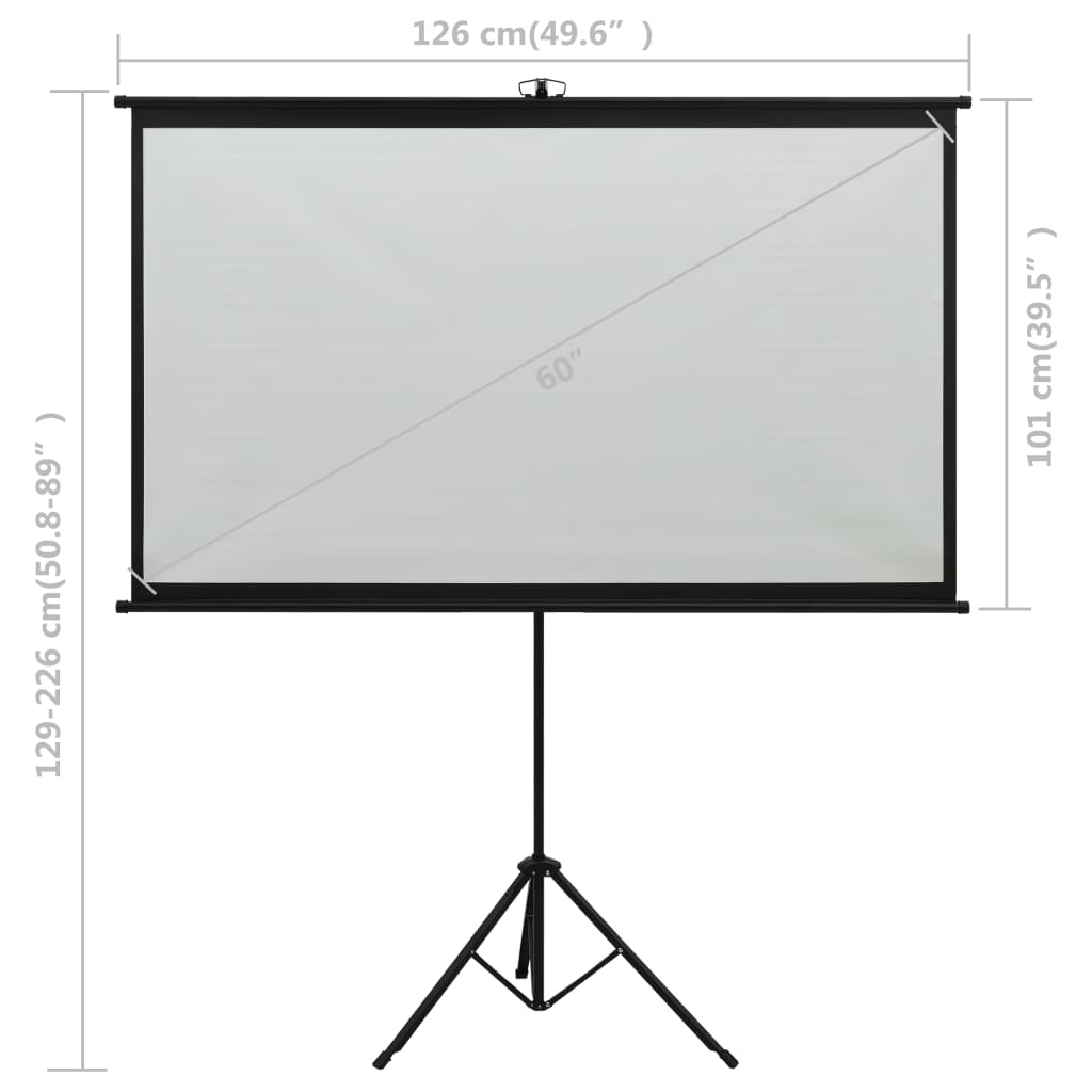 vidaXL Projection Screen with Tripod 60" 4:3