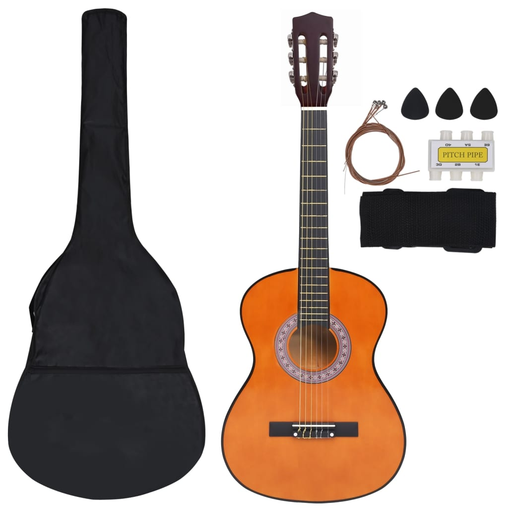 vidaXL 8 Piece Classical Guitar Kids and Beginner Set 3/4 36"