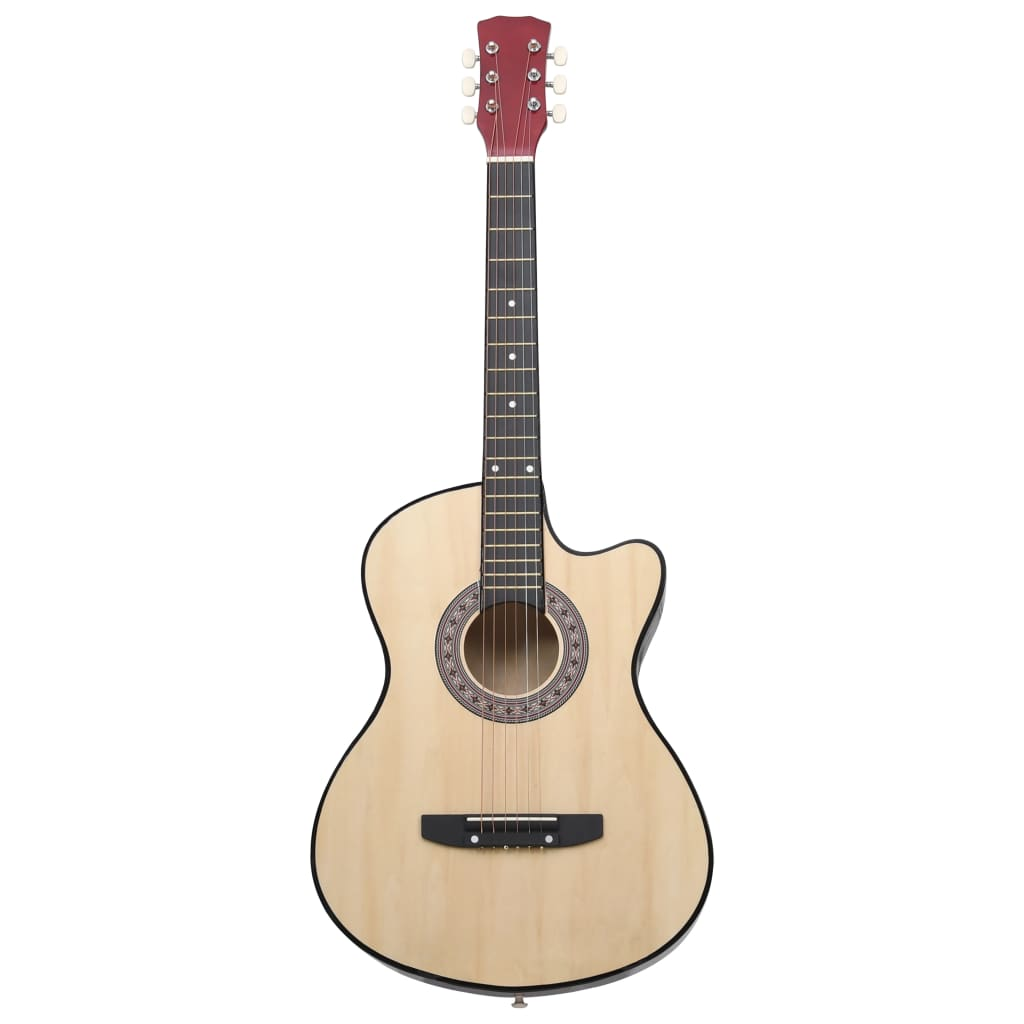 vidaXL Western Acoustic Cutaway Guitar with 6 Strings 38" Basswood