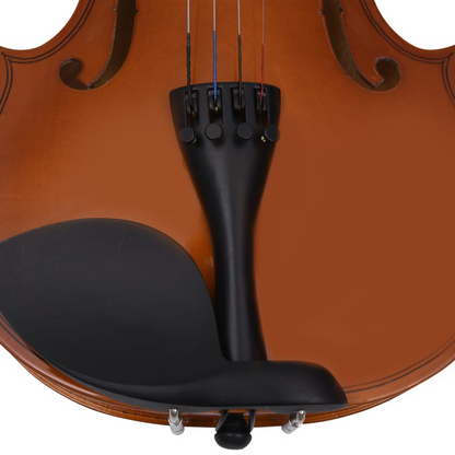 vidaXL Violin Full Set with Bow and Chin Rest Dark Wood 4/4