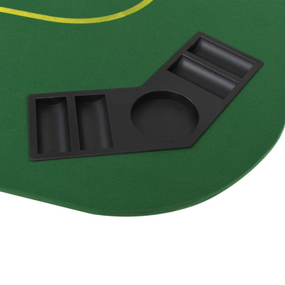 vidaXL 8-Player Folding Poker Tabletop 4 Fold Rectangular Green