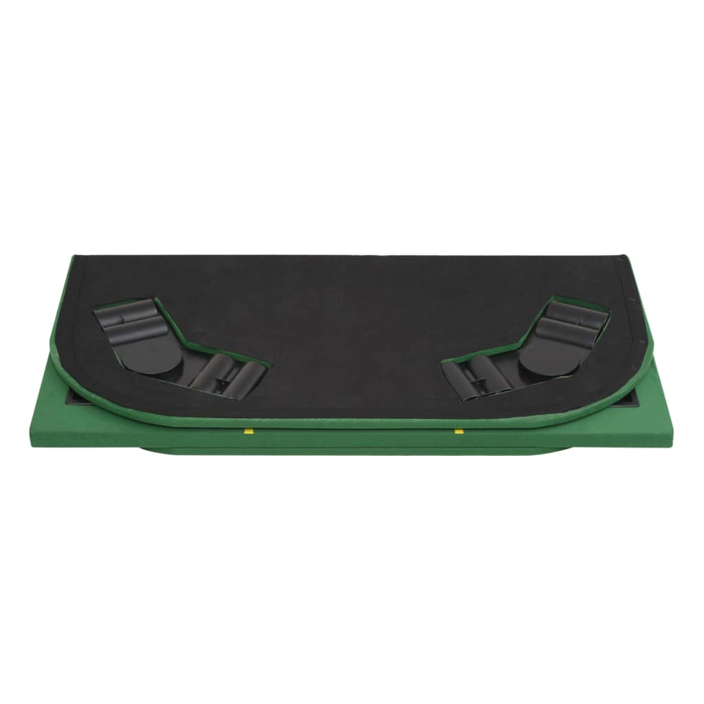 vidaXL 8-Player Folding Poker Tabletop 4 Fold Rectangular Green