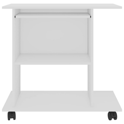 vidaXL Computer Desk White 31.5"x19.7"x29.5" Engineered Wood