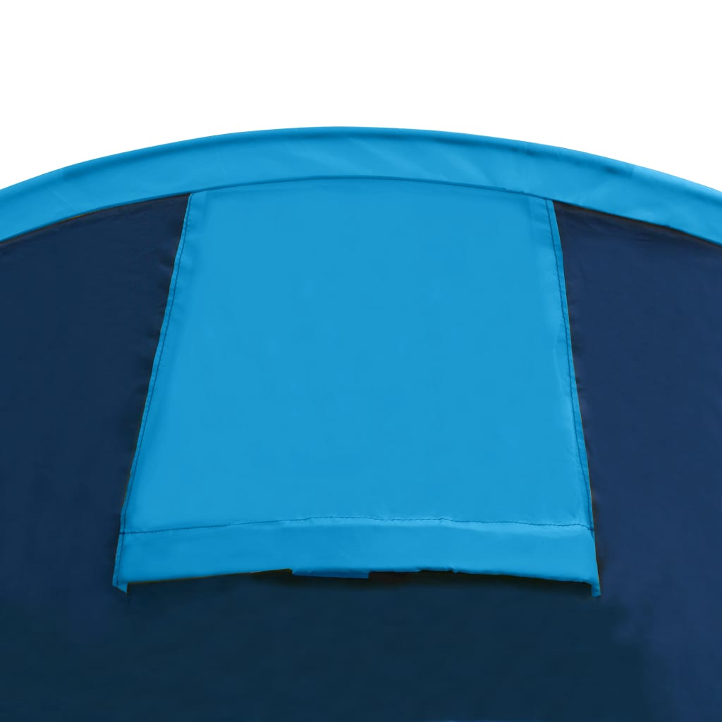 Waterproof Camping Tent 4 Persons Navy Blue/Light Blue