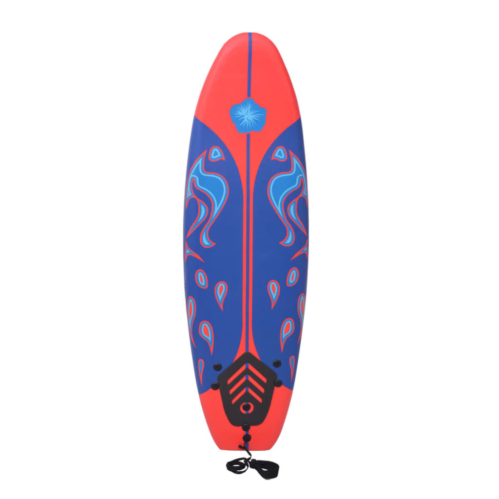 vidaXL Surfboard Blue and Red 66.9"