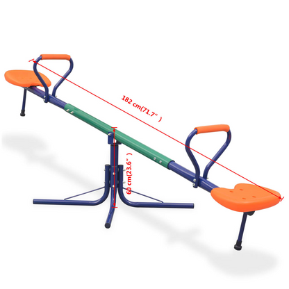 vidaXL 360-Degree Rotating Seesaw Orange