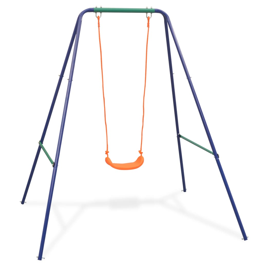 vidaXL 2-in-1 Single Swing and Toddler Swing Orange