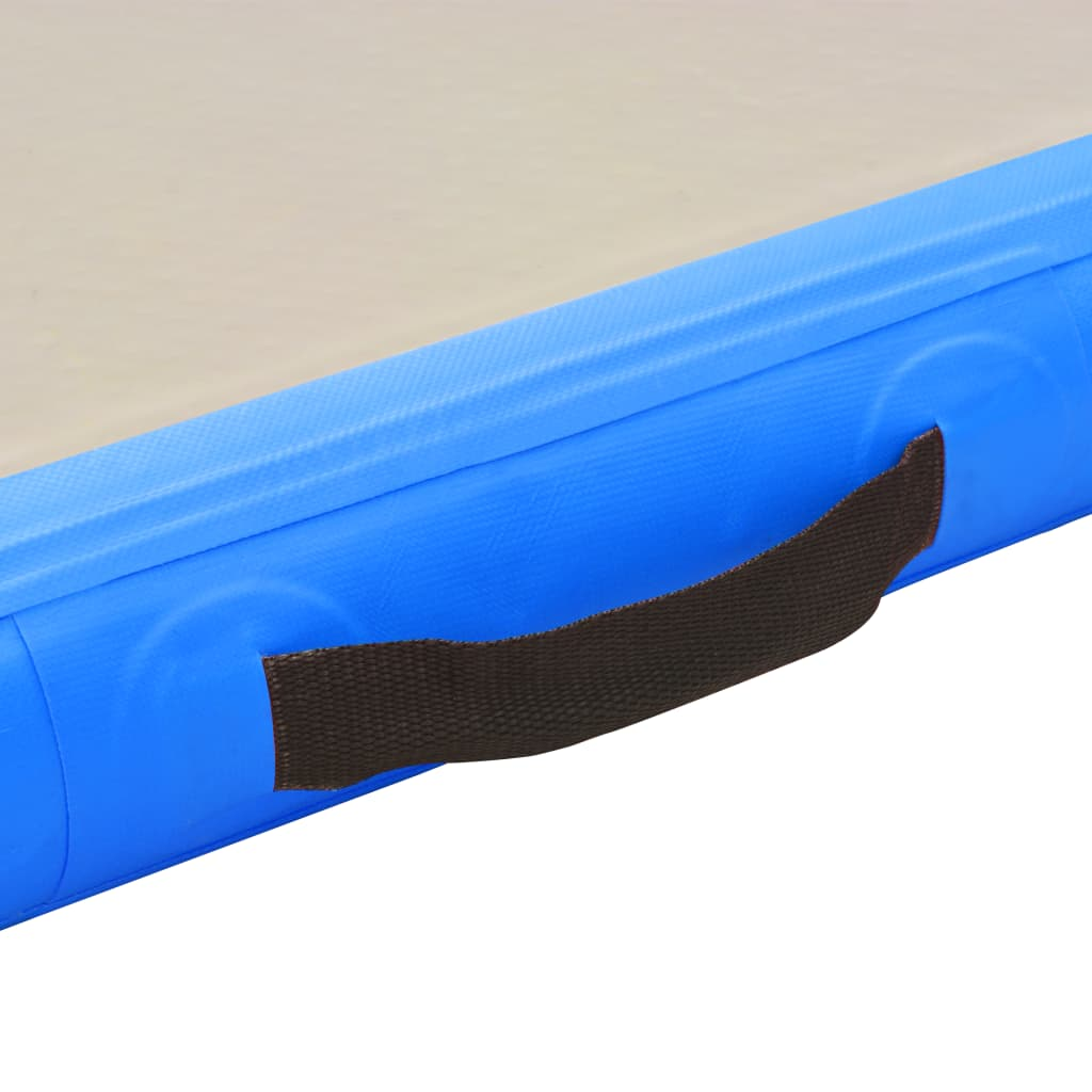 vidaXL Inflatable Gymnastics Mat with Pump 275.6"x39.4"x3.9" PVC Blue