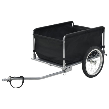 vidaXL Bike Cargo Trailer Black and Yellow 143.3 lb